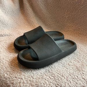 Black foam slides